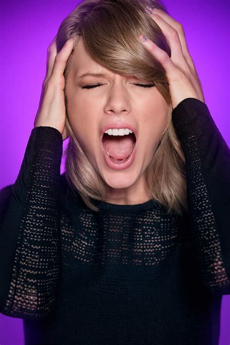 Hd Wallpaper Taylor Swift Singer Blonde Shouting Mouth Open Young