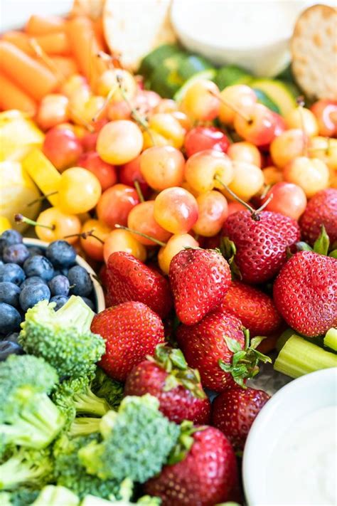 Easy Fruit And Vegetable Snack Board For Summer Parties Vegetable