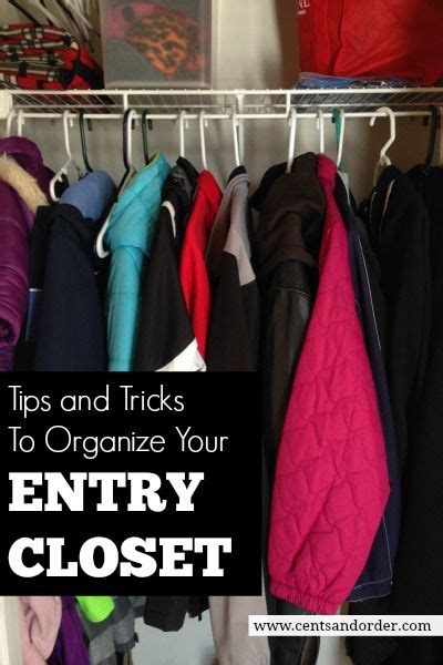 Organization will help you maximize a small closet by encouraging you to keep like items together. How To Organize A Small Entry Closet | Small entry, Shoe ...