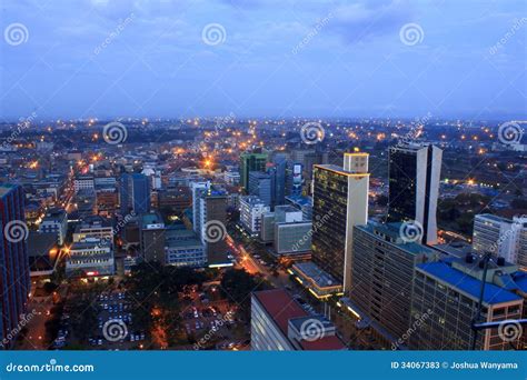 Nairobi Kenya At Night Editorial Stock Photo Image Of Clock 34067383