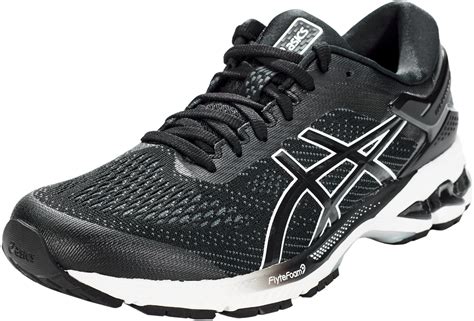 Players will enjoy a comfortable fit and feel from the seamless mesh upper. asics Gel-Kayano 26 Shoes Women black/white | Gode tilbud ...