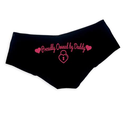 Proudly Owned By Daddy Panties Ddlg Clothing Sexy Slutty Cute Submissive Funny Panties Booty