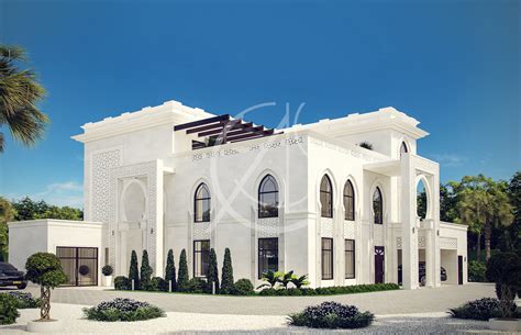 Gallery Of White Modern Islamic Villa Exterior Design Comelite Architecture Structure And