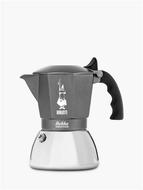 Bialetti Brikka Induction Stove Top Espresso Coffee Maker 4 Cups 170ml Grey