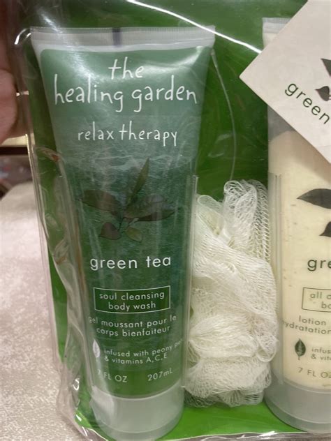 The Healing Garden Green Tea Therapy Pc Set Oz Body Lotion Shower Gel Nip Ebay