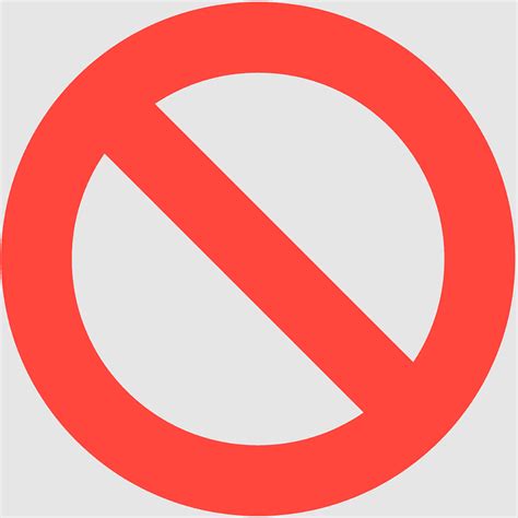 Prohibited No Symbol Warning Sign Traffic Sign Emoji Road