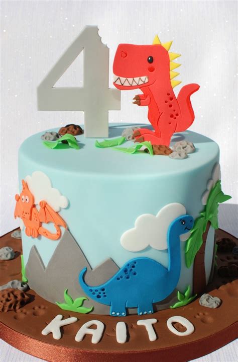 Dinosaur Cake Dino Birthday Cake Boy Birthday Cake Dinosaur