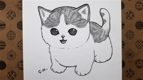 Kolay Sevimli Kedi Resmi Adım Adım Nasıl Çizilir Çizim Hobimiz