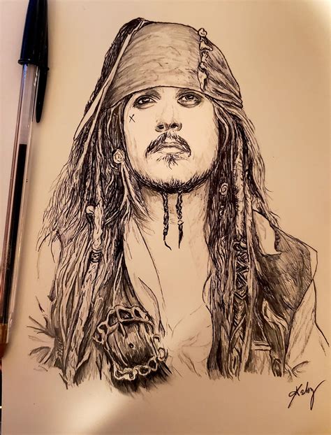 My Inktober Drawing Of Jack Sparrow Egyn Ink R Piratesofthecaribbean