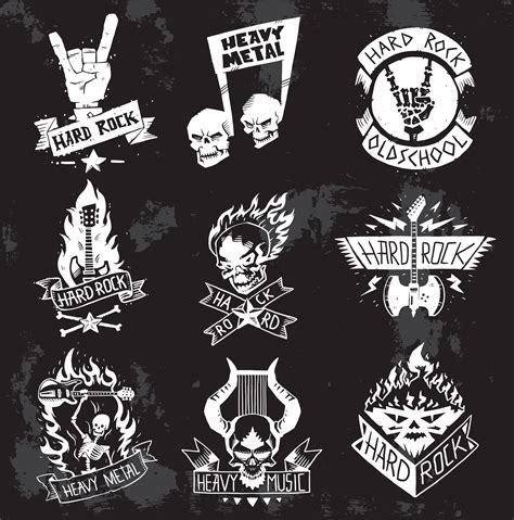 Vector Band Typography Hardcore Logo Illustrations Creative Market