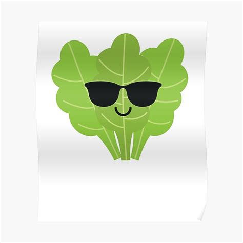 Lettuce Emoji Poster For Sale By Hippoemo Redbubble