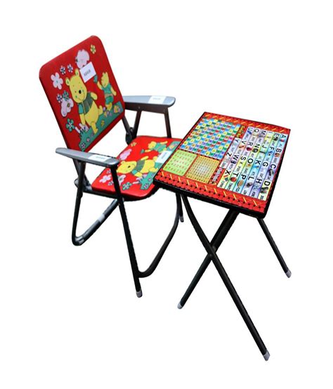 C62 folding study chair with cushion &. Abasr Multicolor Steel Frame Foldable Study Table And ...