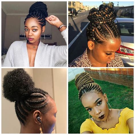 Cornrow Updo Hairstyles With Bangs 41 Cute And Chic