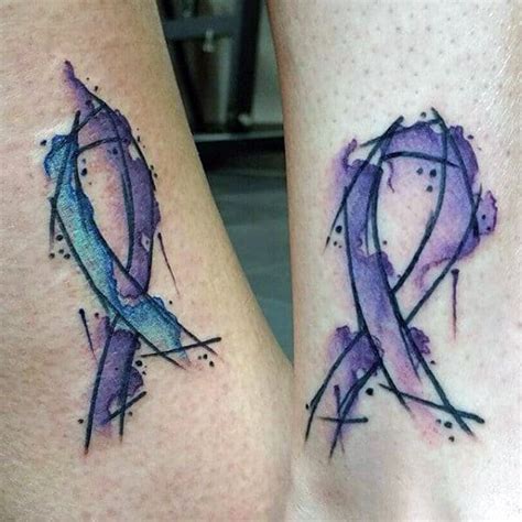 70 Cancer Ribbon Tattoos For Men Supportive Design Ideas