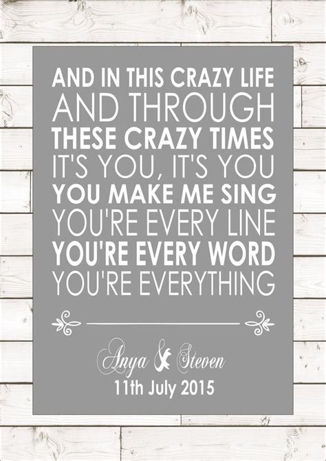 You will also be able to view a list of you're every line, you're every word, you're everything. EVERYTHING - MICHAEL BUBLE Wedding Anniversary ...