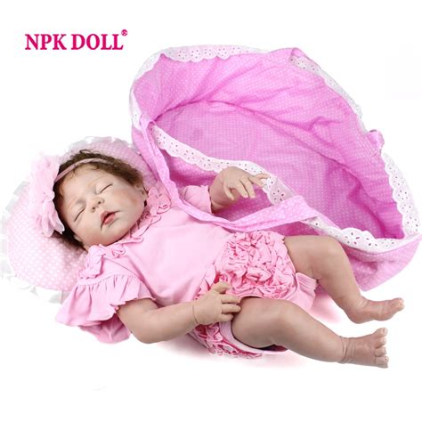 Npkdoll New Fashion Full Body Silicone Reborns Dolls 22 Inch Sleeping