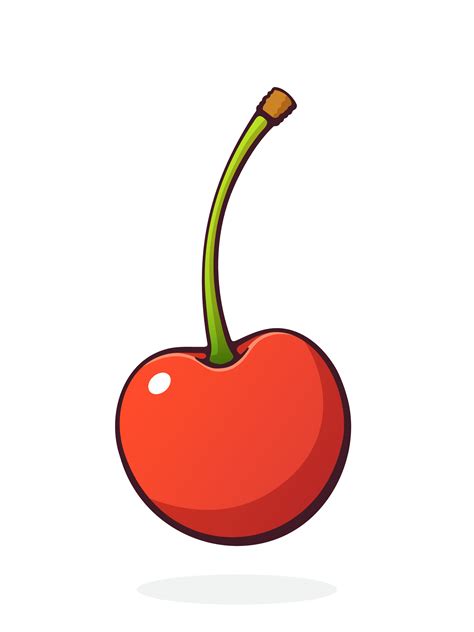 Cartoon Illustration Of Cherry With The Stem 24734315 Vector Art At