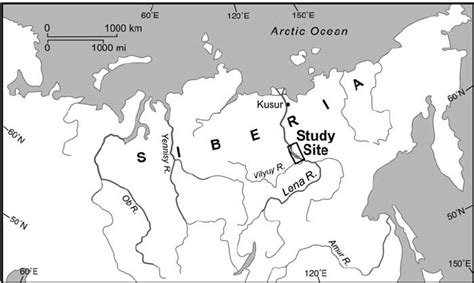 Location Map Of Lena River Our Study Site And The Permanent State
