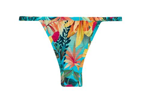 Tropical Floral Fixed Brazilian Bikini Bottom Bottom Paradise