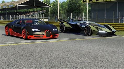 Bugatti Veyron 164 Super Sport Vs Lamborghini V12 Vision Gt At Monza