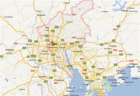 Guangzhou Map And Guangzhou Satellite Image