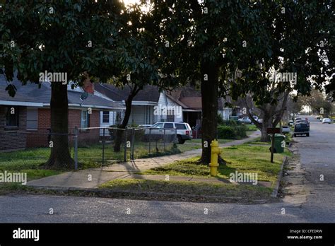 Neighborhood Street Corner In Montgomery Alabama Stock Photo Alamy