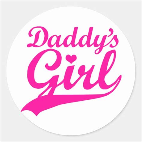 Daddys Girl Classic Round Sticker Zazzle