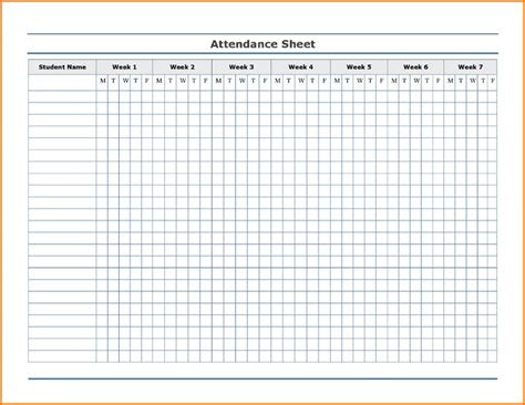 Attendance Tracker Template New Printable Attendance Tracker Swimming