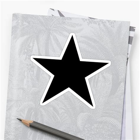 Black Star Emoji Stickers By Mikeprittie Redbubble