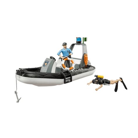 Bruder 116 Bworld Police Boat With 2 Figures And Accessories World Of