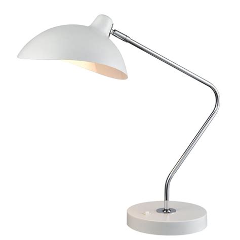 Franklite Modern Desk Lamp In Matt White Finish T515 Lighting From
