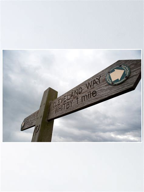 Cleveland Way Signpost Poster By Photoeverywhere Redbubble