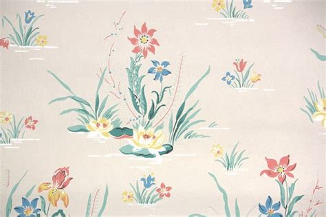 1940s Bathroom Vintage Wallpaper Hannahs Treasures Vintage Wallpaper