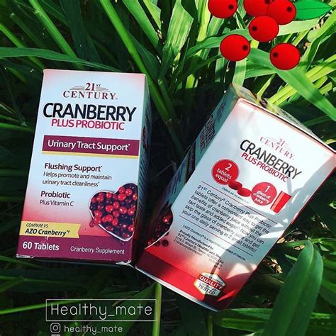 21st century's 100% pure unsweetened cranberry juice for urinary health, is extracted from fresh, mature cranberries, grown in usa, rich in the minerals potassium, copper, magnesium, calcium, phosphorus and iron. 21st Century, Cranberry Plus Probiotic - 60 Tablets