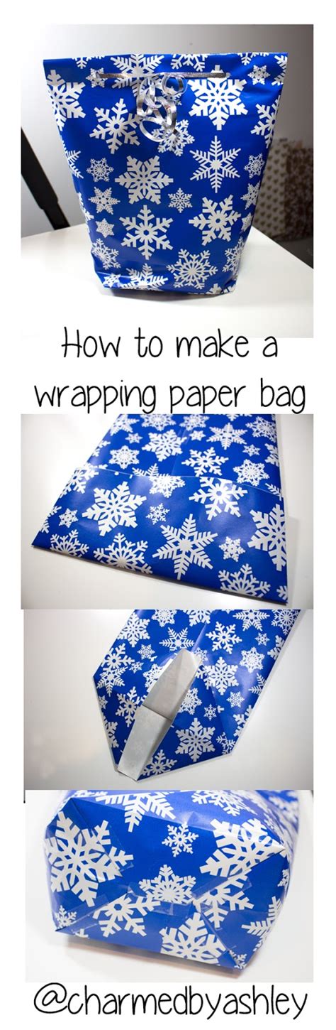 If you don't have a gift bag, now you can easily make your own!! How to make a gift bag out of wrapping paper - Charmed By ...
