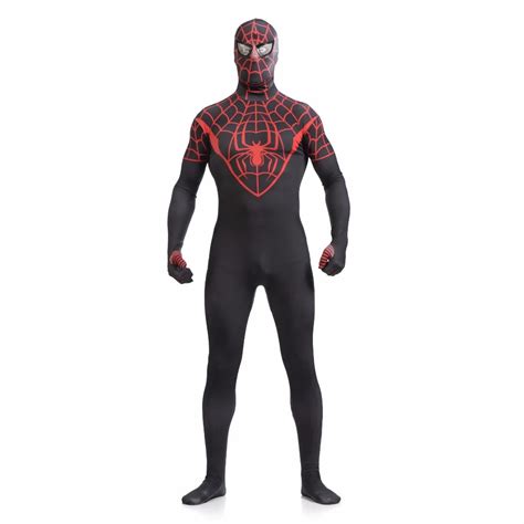 Black Red Zentai Spiderman Costume Adult Lycra Spandex Spider Man
