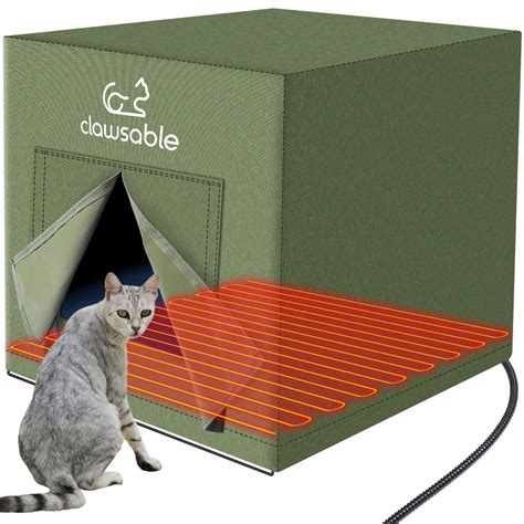 Large Heated Cat House For Outdoor Cats In Winter Anti Soaking Insulated Cat House Elevated