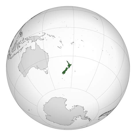 Location of the New Zealand in the World Map