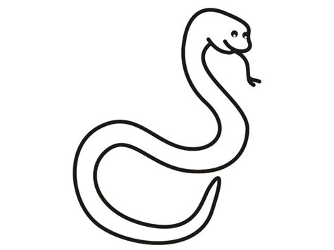 Coloriage Serpent Très Simple Télécharger Et Imprimer Gratuit Sur