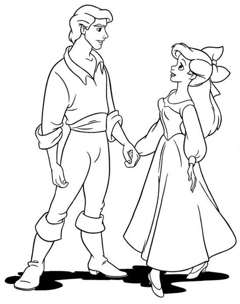 17 printable ariel and prince eric coloring pages zainabiretemi