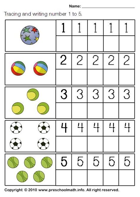 Writing Numbers 0 5 Worksheet