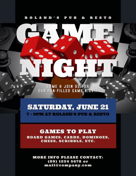 Game Night Flyer Template Postermywall