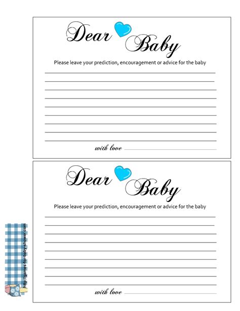 Free Printable Advice Cards For Baby Shower Template Nismainfo