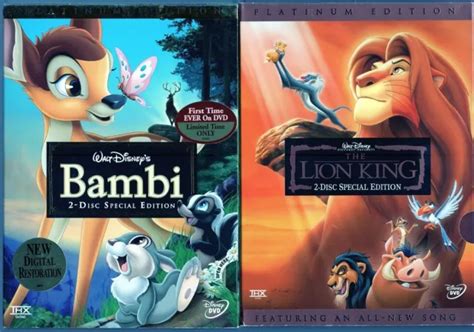 Disney Bambi Lion King Dvd Platinum Editions Lot Picclick Uk