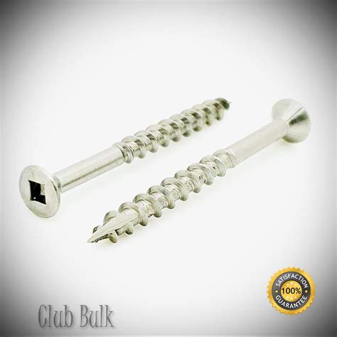 100 Qty 8 X 2 Stainless Steel Fence And Deck Screws Square Drive Type