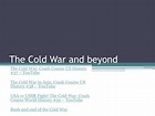 PPT - The Cold War and beyond PowerPoint Presentation, free download ...