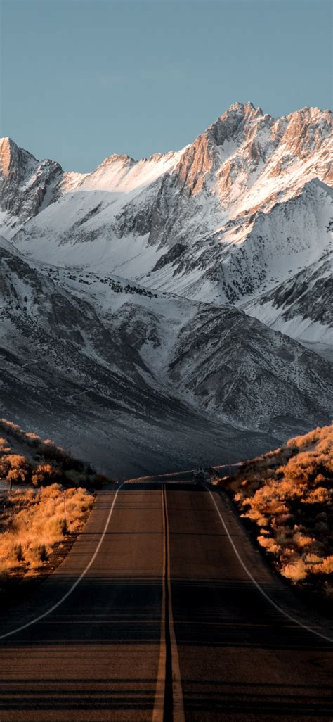 1125x2436 Beautiful Snowy Mountains Road Iphone Xsiphone 10iphone X Hd 4k Wallpapers Images