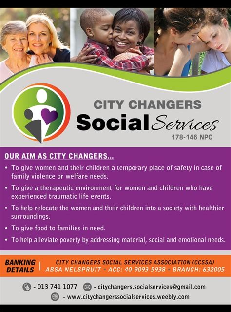 Social Services City Changers Social Services Association Ccssa
