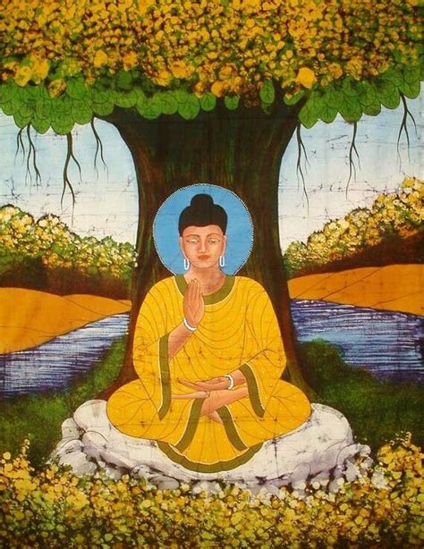 Buddha Sitting Under Bodhi Tree