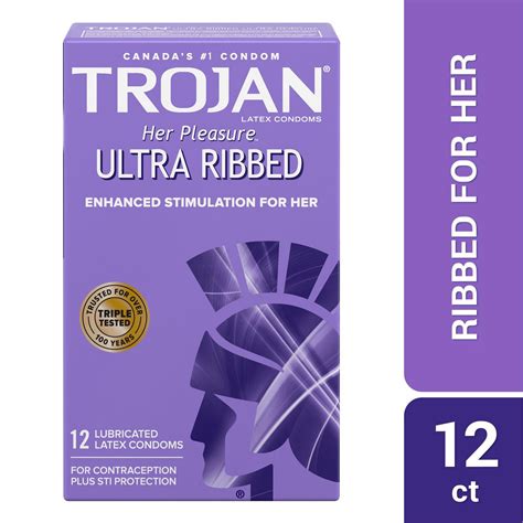 Trojan Her Pleasure Ultra Ribbed Lubricated Condoms Walmart Canada